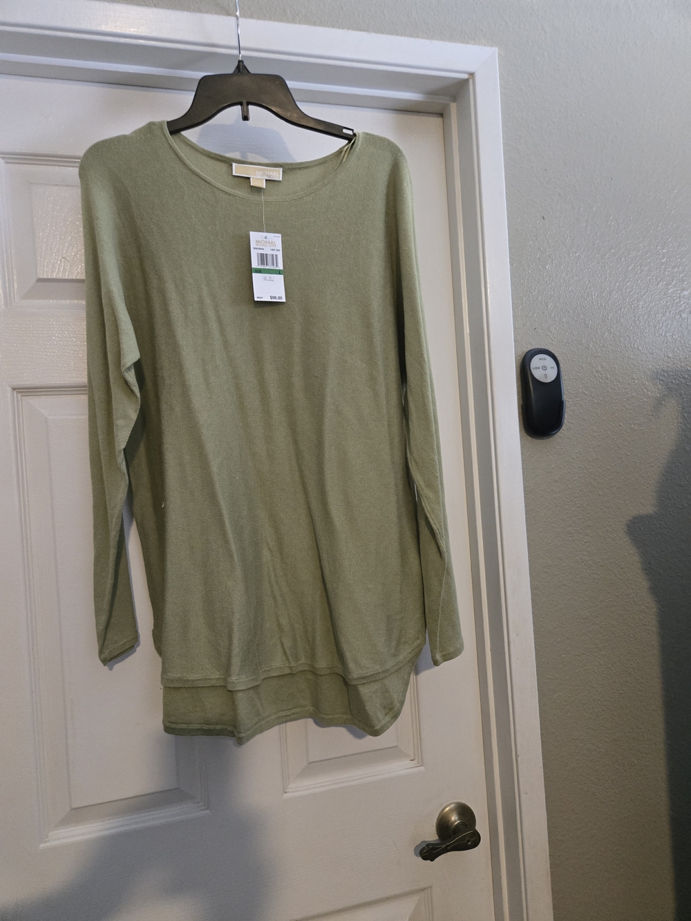 Michael Kors Light Olive Green Long Sleeve Top